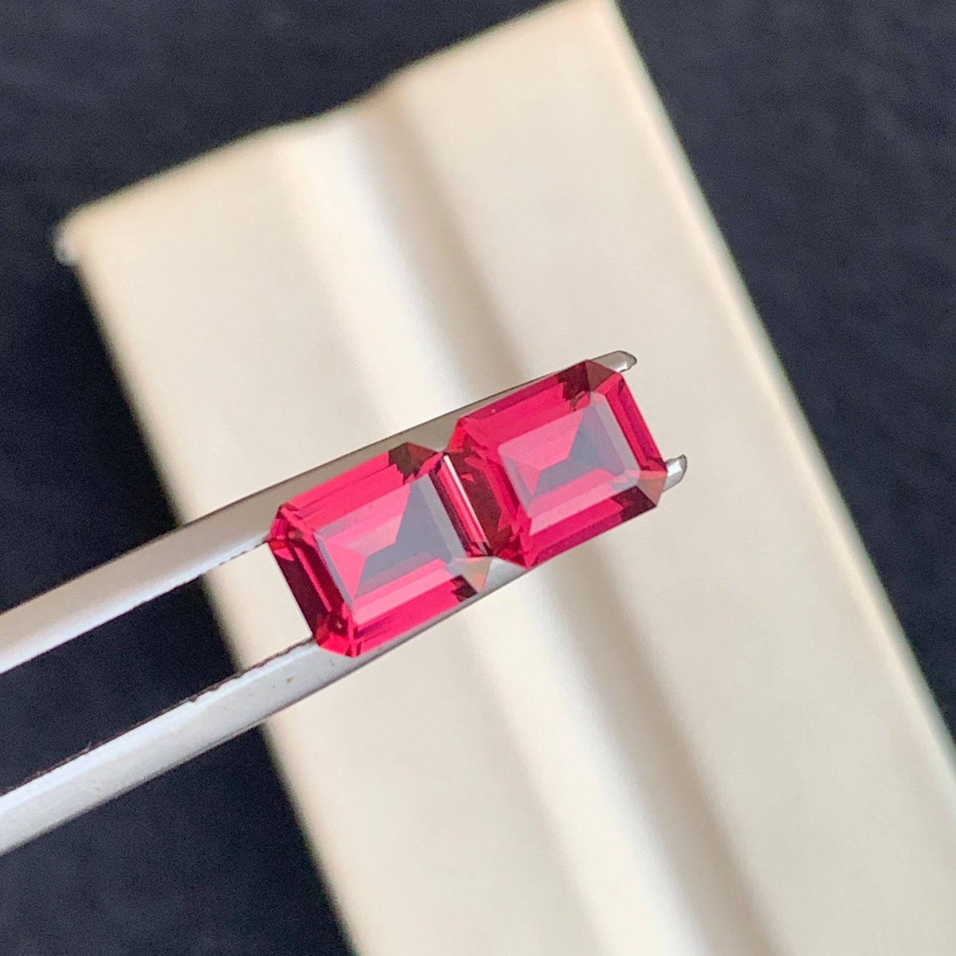 Natural Pinkish Red Garnet Earrings Stones