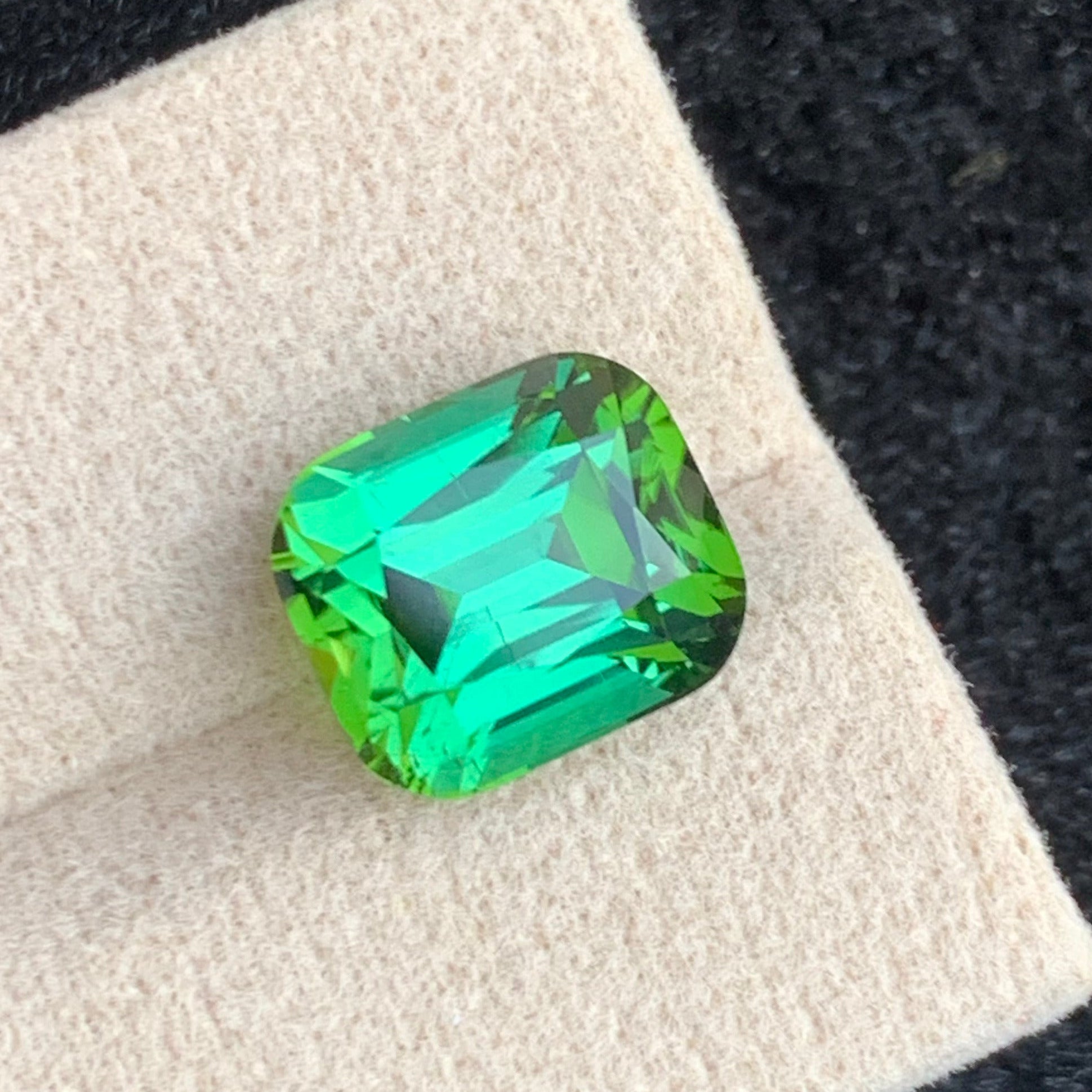 Natural bluish green tourmaline cushion shape gemstone
6.27 carat Afghan tourmaline loose gemstone