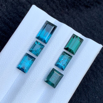6.50 Carats Mixed Color Tourmaline Lot – Natural Baguette Cut Gemstones from Afghanistan | Onestep Gems