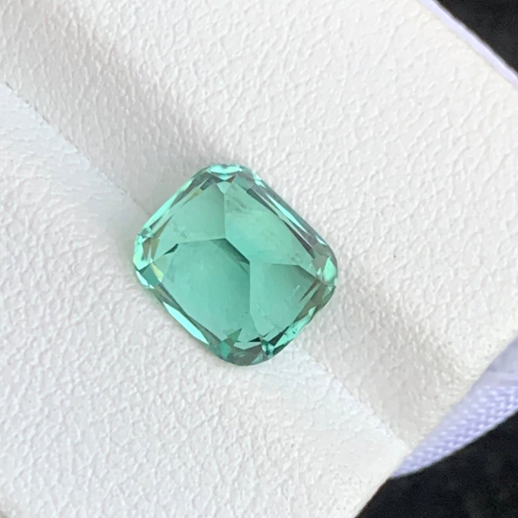 Natural untreated Afghan tourmaline sea green color
Elegant cushion cut seafoam tourmaline gemstone