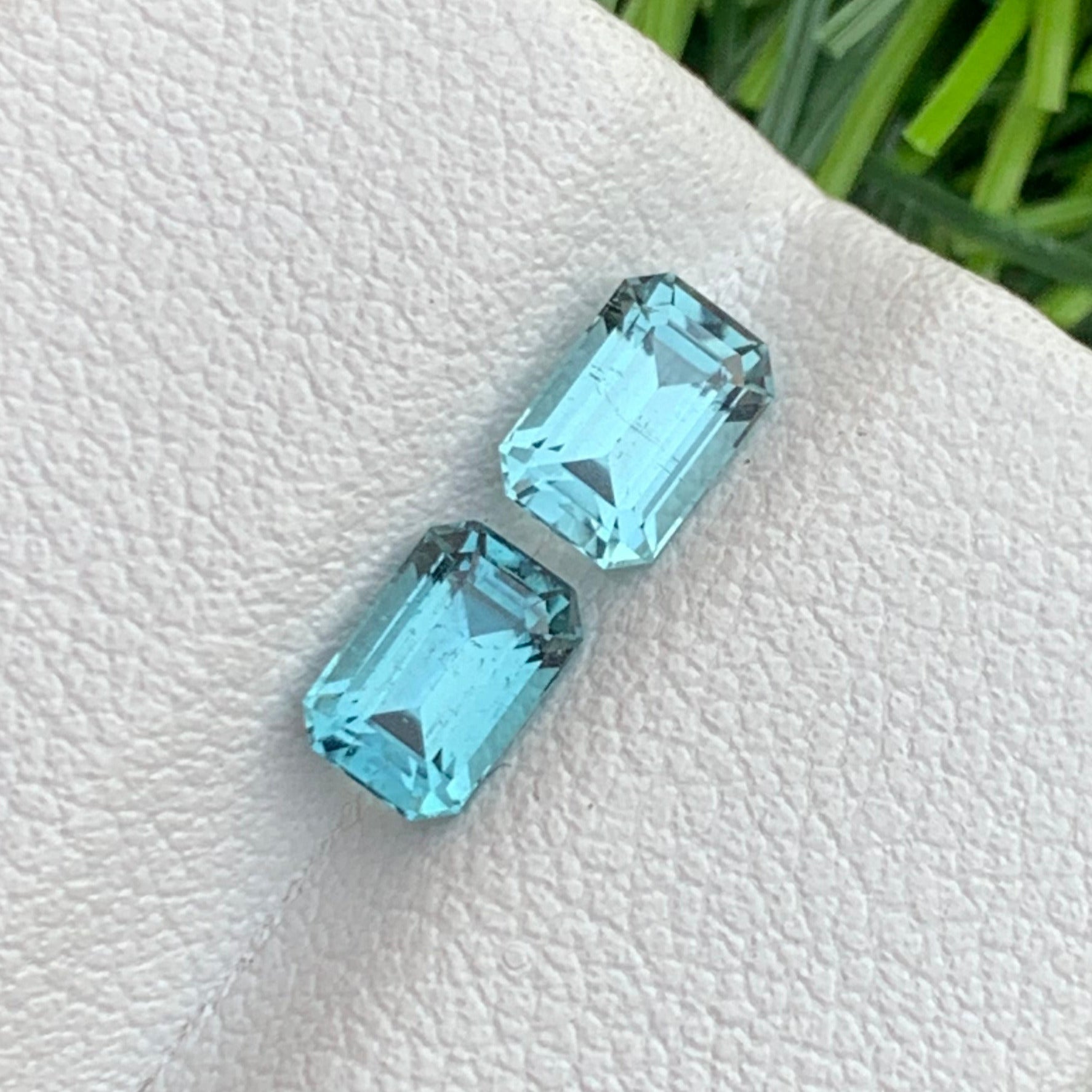 Natural untreated blue tourmaline gemstones
Premium Afghan blue tourmaline pair