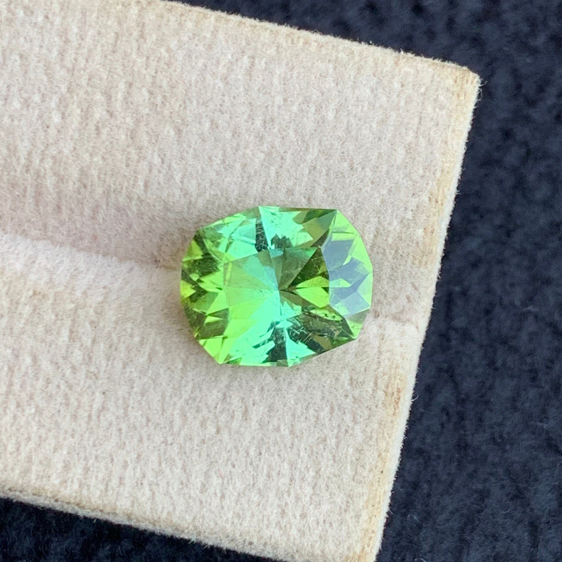 Natural untreated tourmaline gemstone from Afghanistan
Fancy cut yellow green tourmaline collector gemstone