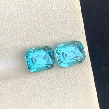 Neon Blue Tourmaline Earrings 2.95 Carats