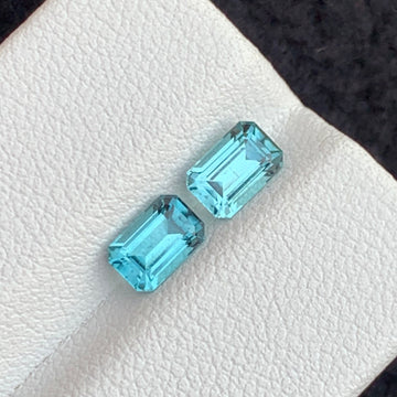 Neon Blue Tourmaline
Neon Blue Tourmaline jewelry
Neon Blue Tourmaline Pair 1.60 carats emerald cut gemstones