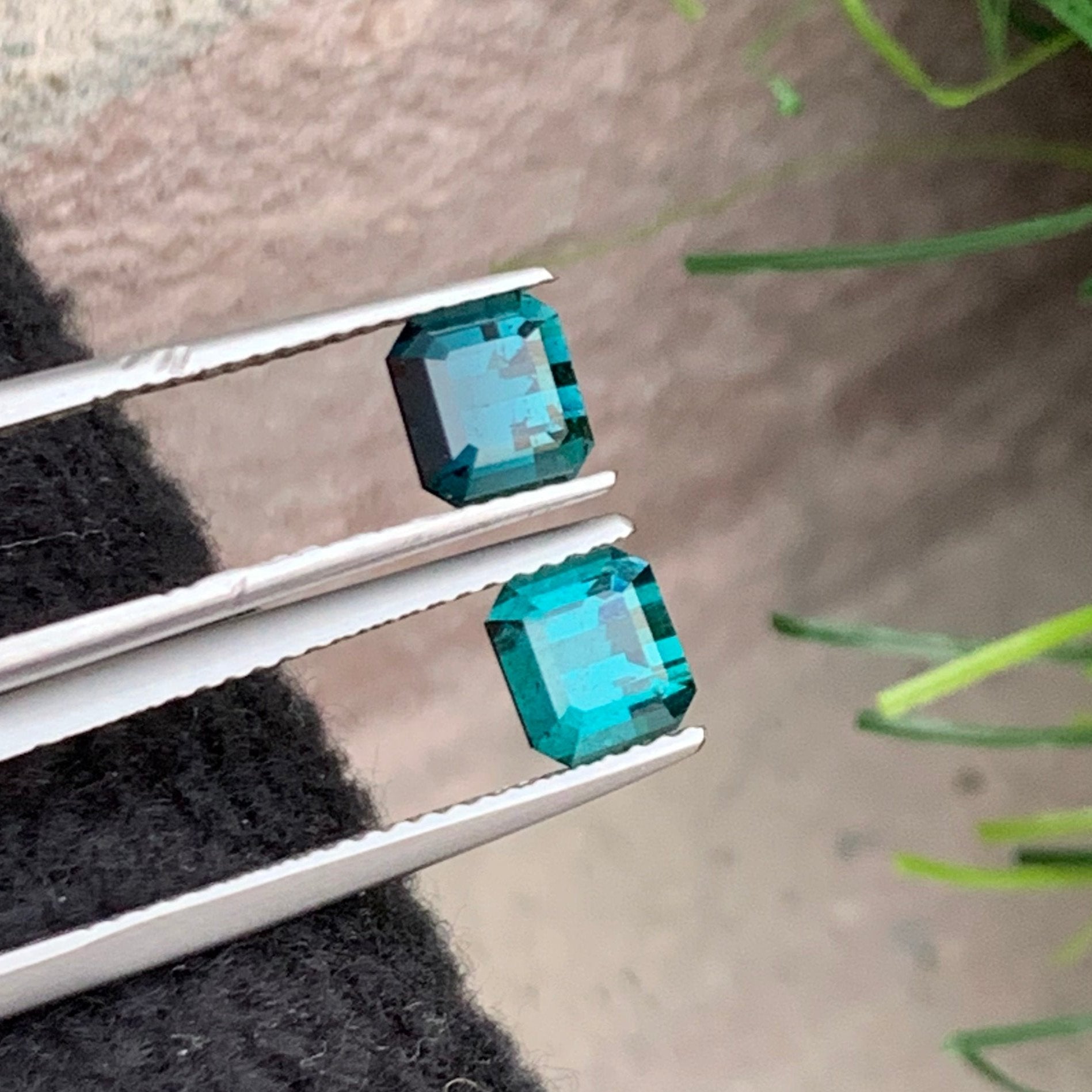 Onestep Gems Blue Tourmaline Matching Pair for Earrings