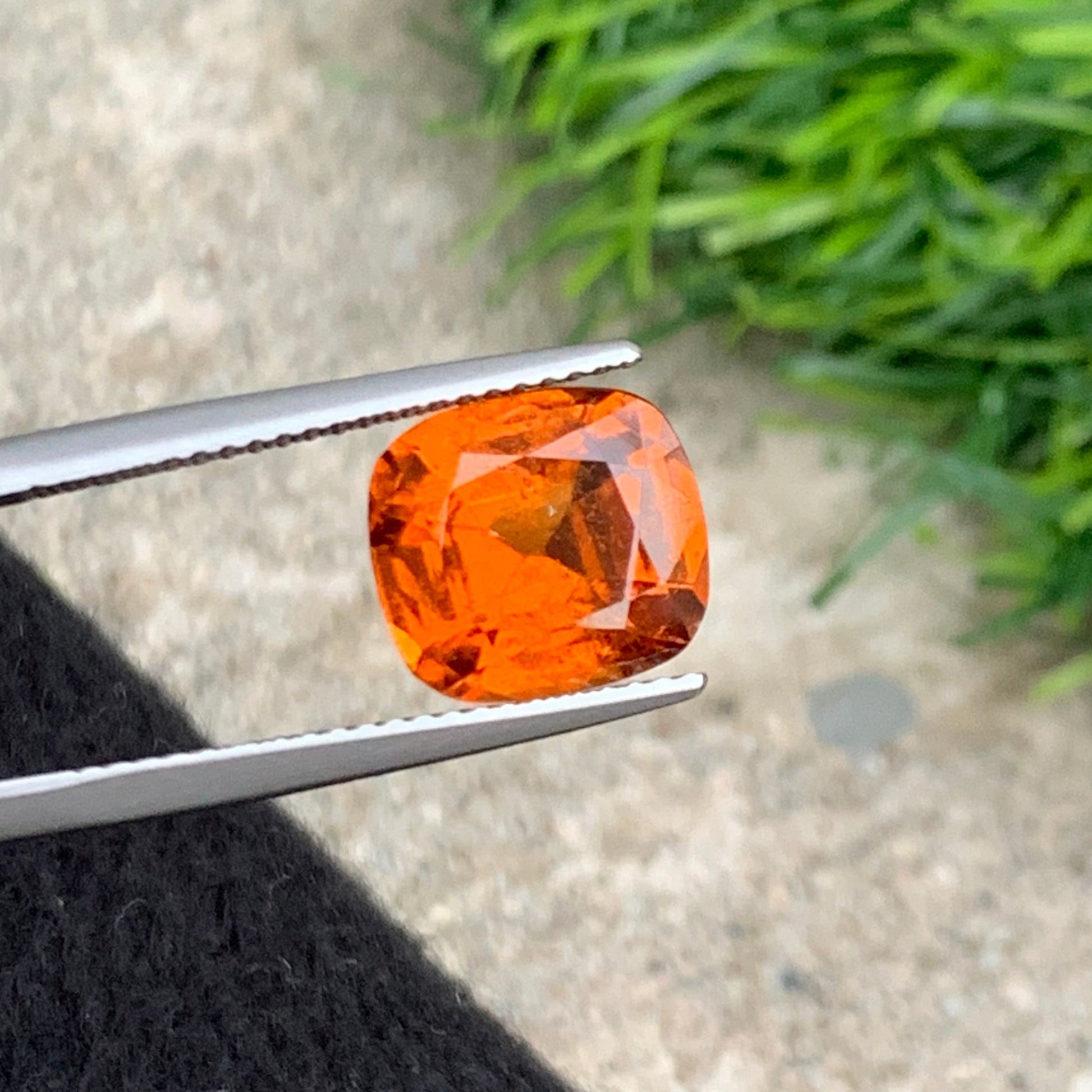 Onestep Gems Hessonite Garnet Faceted Stone