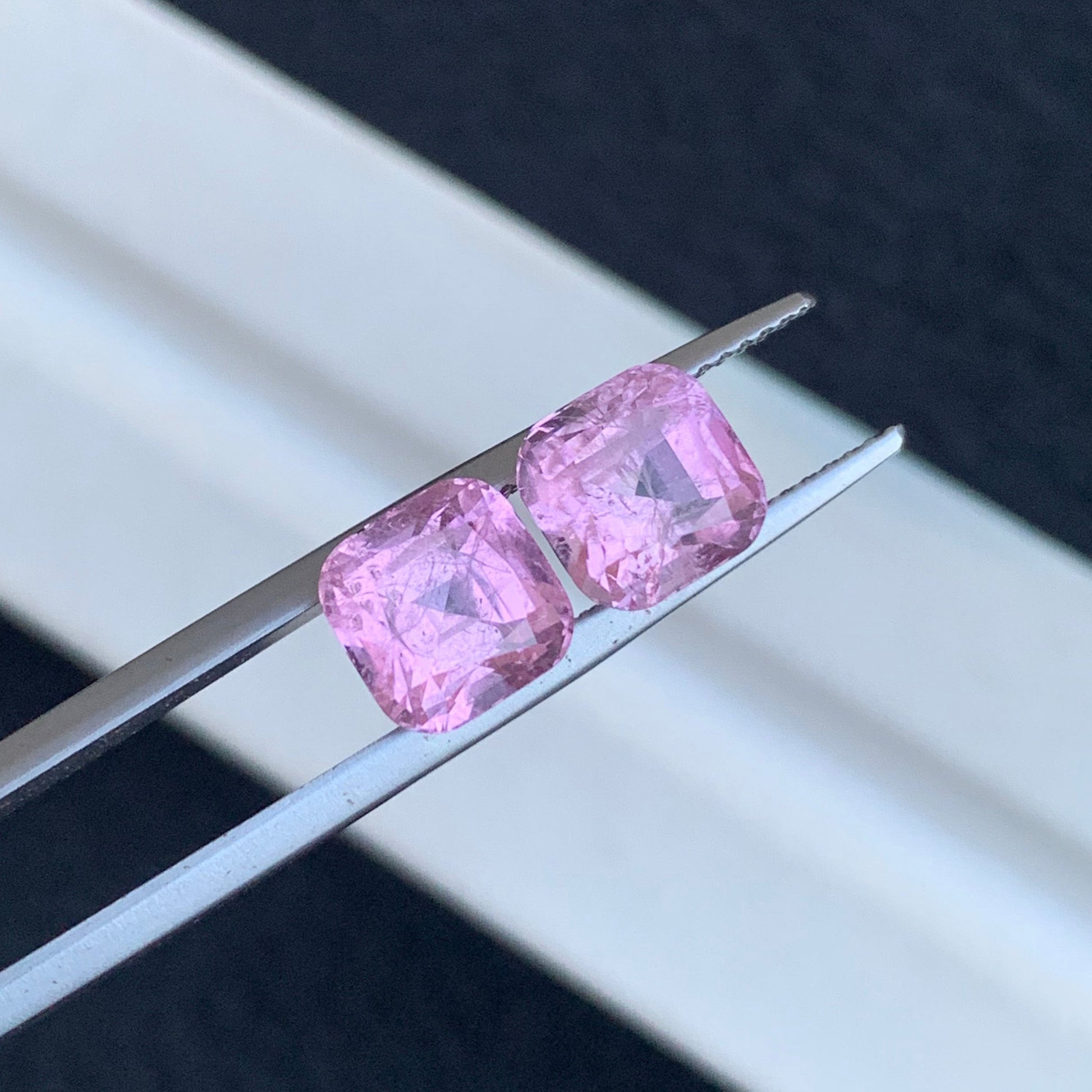 Onestep Gems Pink Tourmaline Earrings Pair