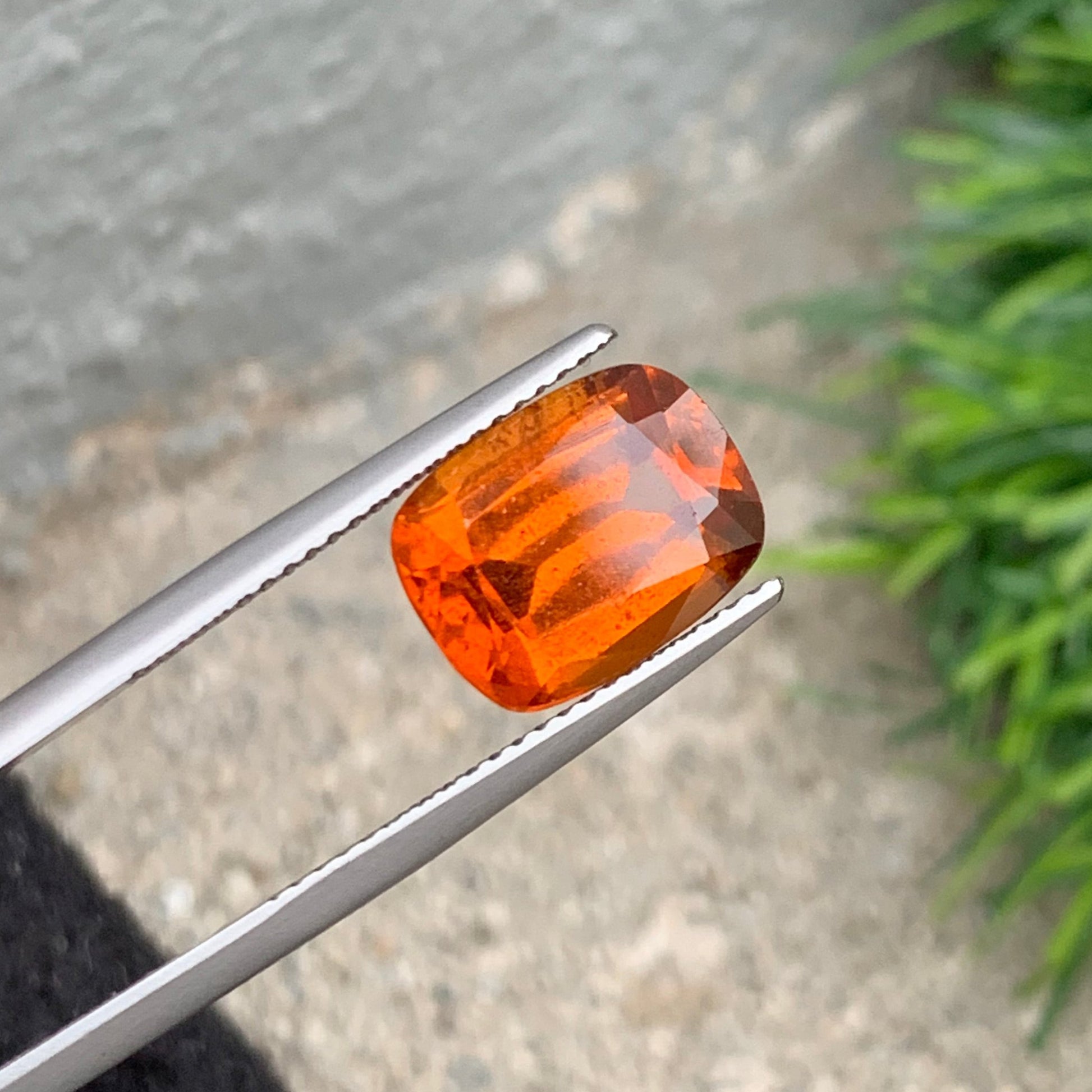 Hessonite Stone
Orange Garnet Faceted Cushion Shape