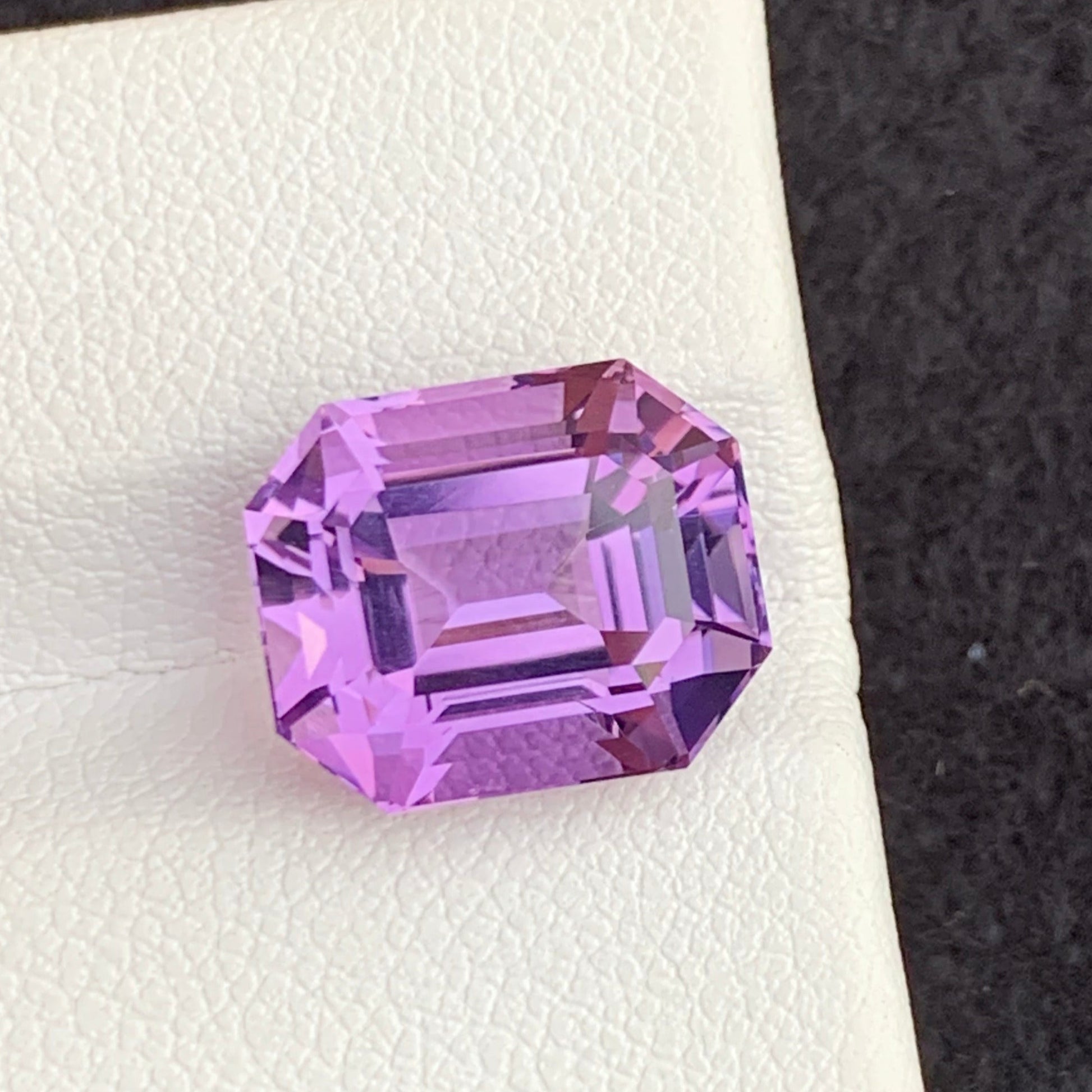 7.40 carat Brazilian amethyst gemstone
Natural pink purple amethyst Asscher cut