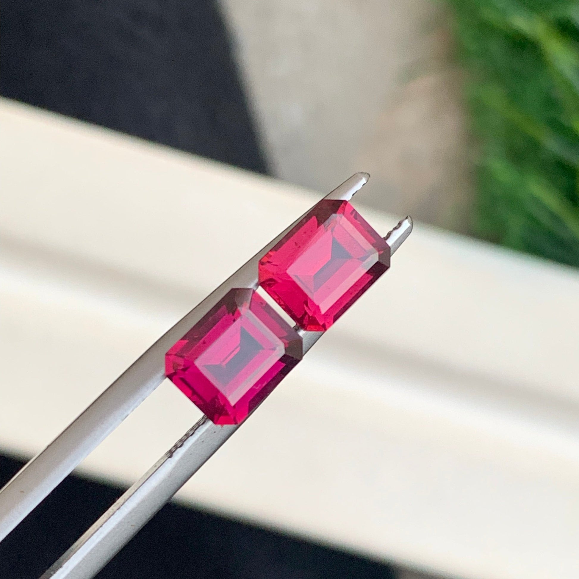 Pinkish Red Garnet Healing Crystal Pair