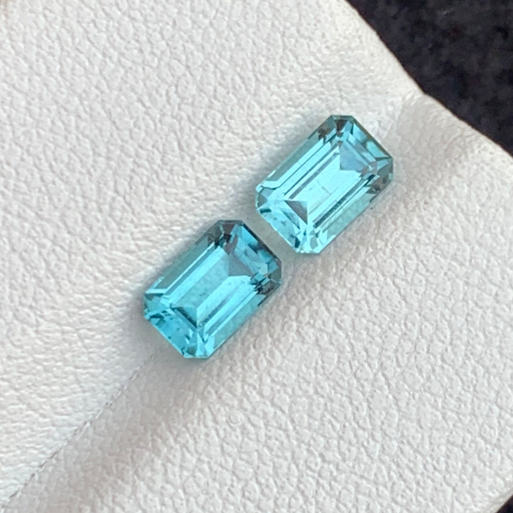 Premium Afghan blue tourmaline gemstones
Neon blue tourmaline emerald cut loose gemstones