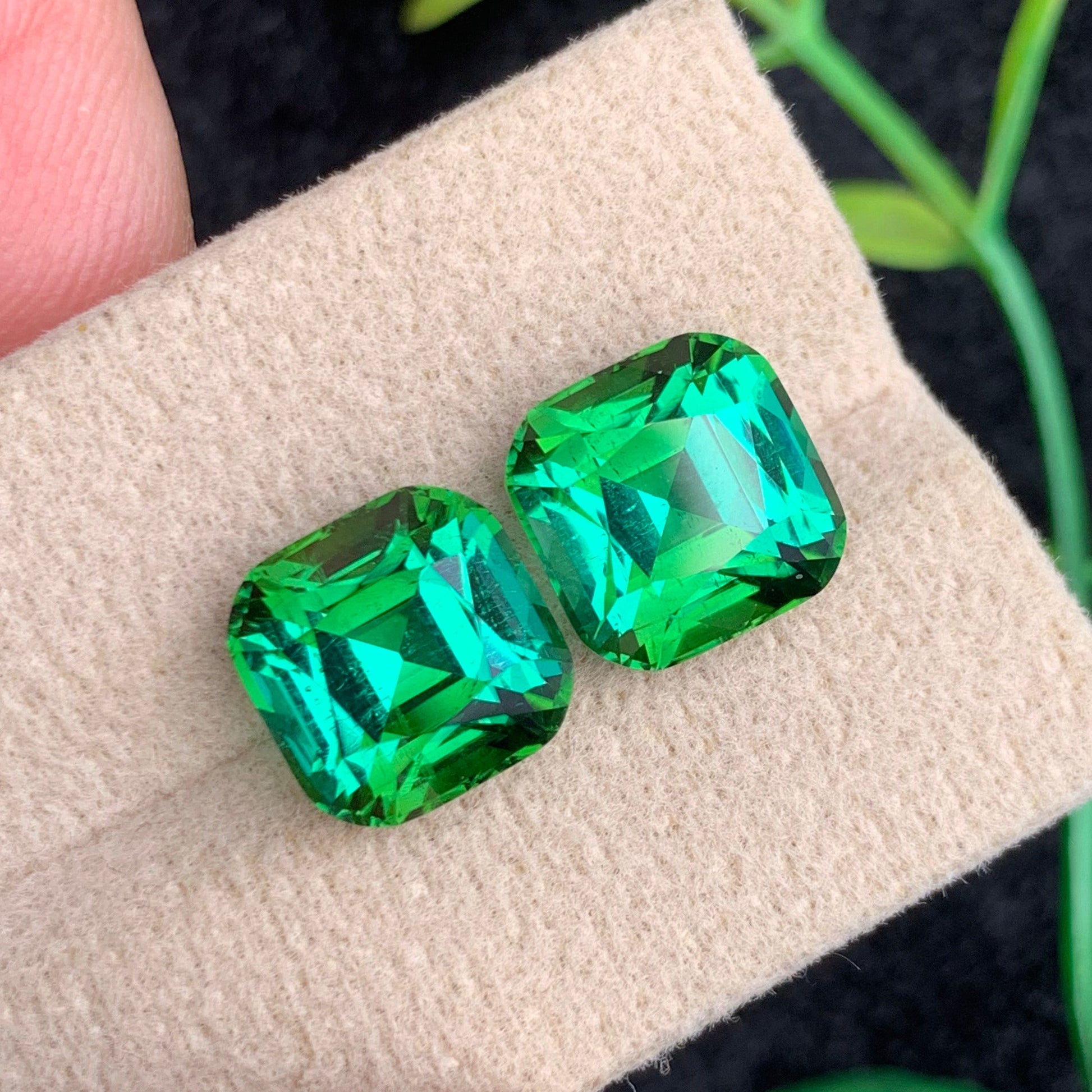 Premium Bluish Green Tourmaline Pair
Natural Cushion Cut Tourmaline from Afghanistan