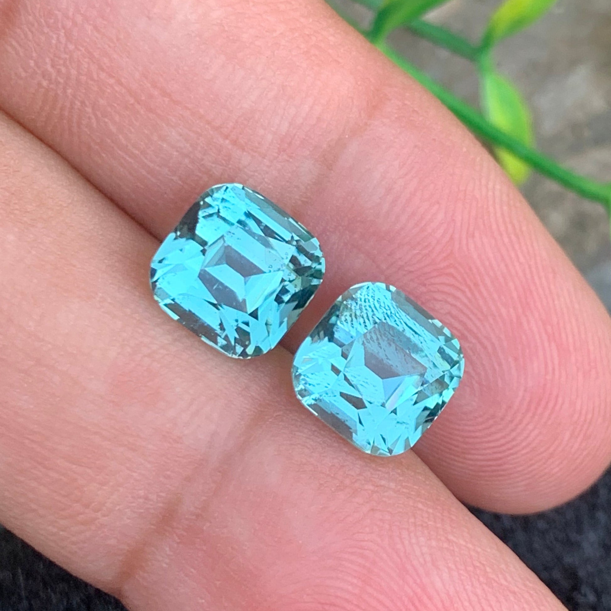 Greenish Seafoam Tourmaline pair
 Seafoam Tourmaline earrings
Premium Greenish Seafoam Tourmaline matching pair from Afghanistan
Untreated Greenish Seafoam Tourmaline gemstones for custom earrings