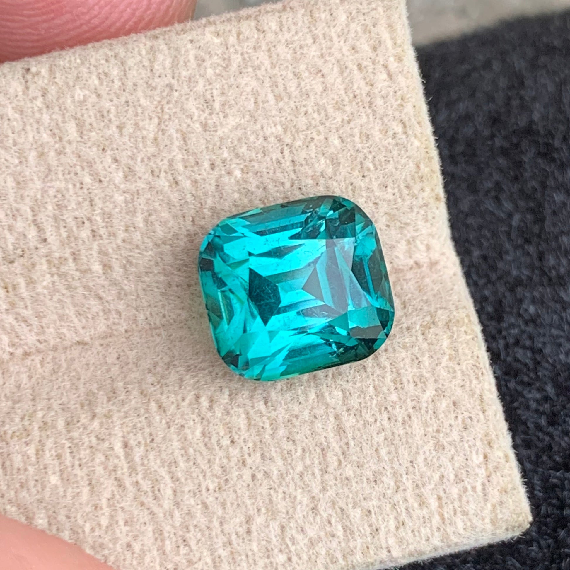 Premium Lagoon Tourmaline by OneStep Gems
VVS Lagoon Tourmaline Cushion Cut Gemstone