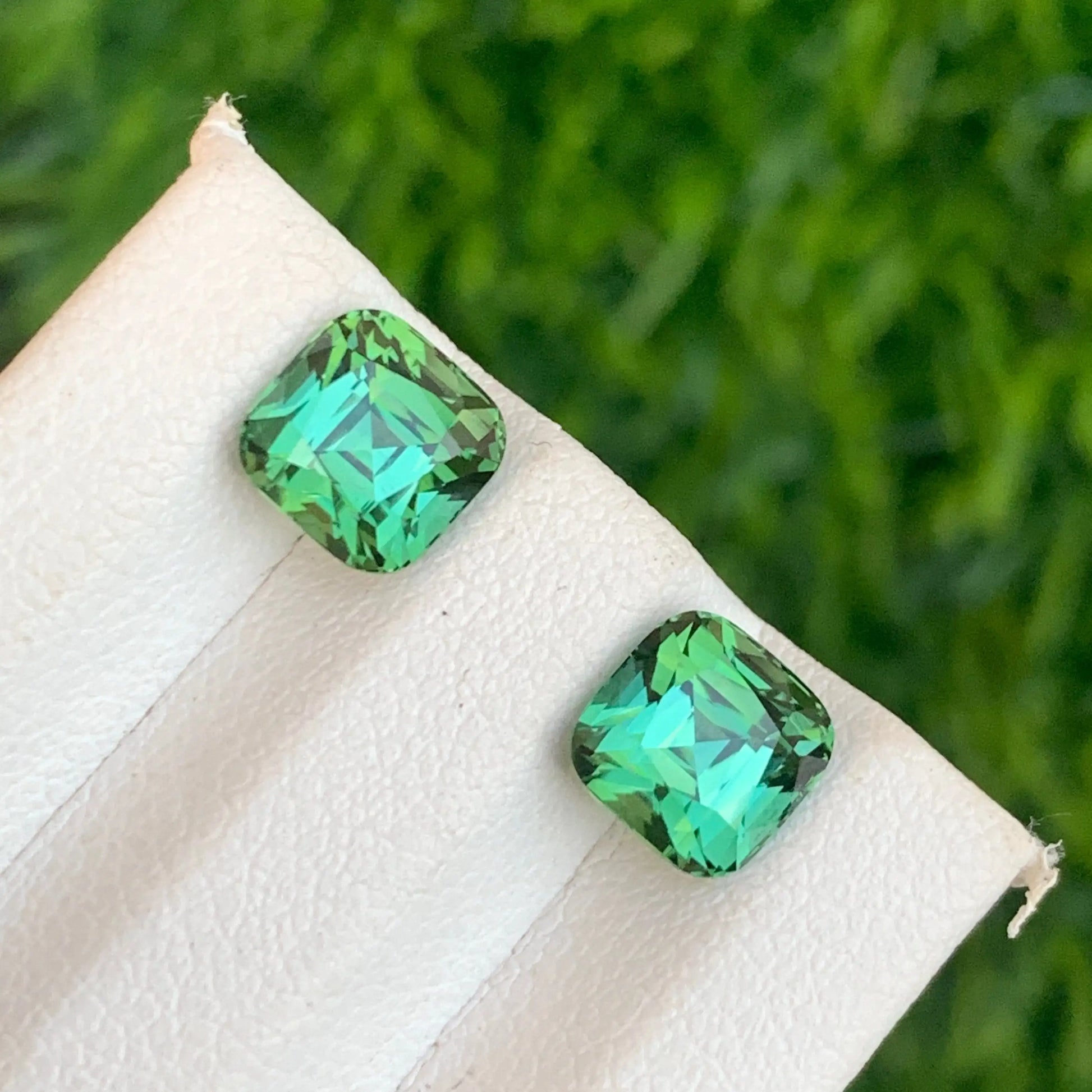 Rare Bluish Green Tourmaline Pair for Custom Jewelry