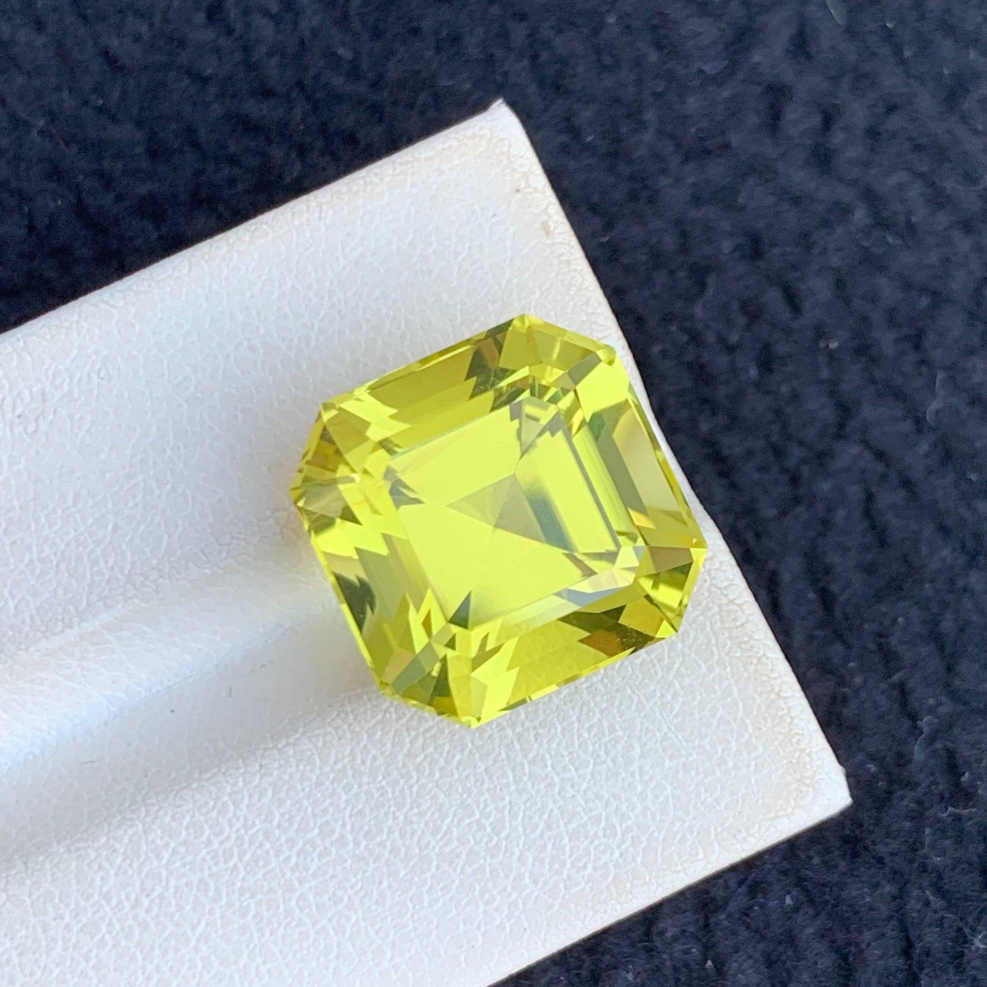 Rare Yellow Lemon Quartz Cushion Cut Stone from Brazil – Onestep Gems