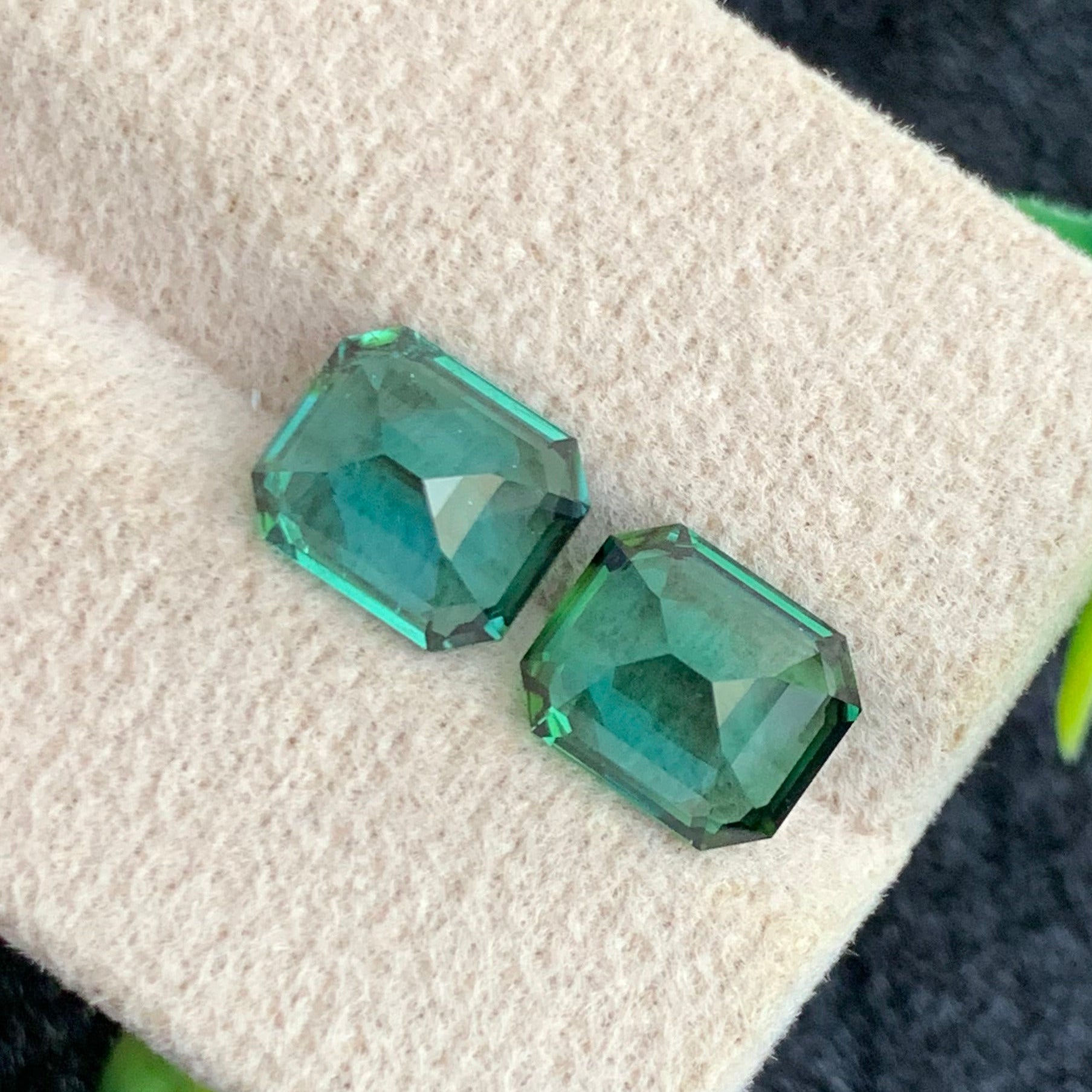 Rare matching Lagoon Tourmaline pair with emerald shape
Natural untreated 4.82 carats Lagoon Tourmaline pair