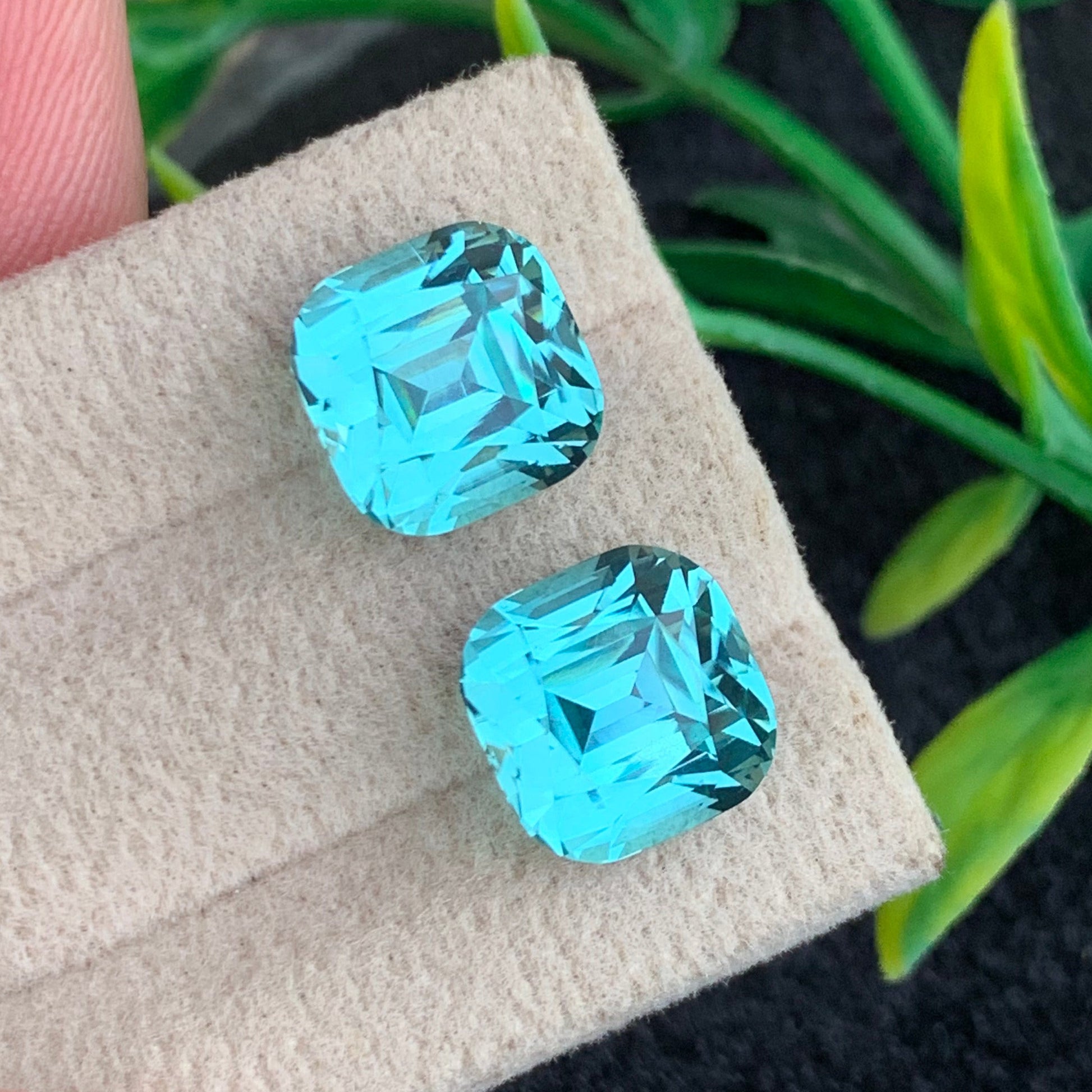 Rare seafoam green and blue tourmaline pair with brilliant sparkle
Fine quality Greenish Seafoam Tourmaline pair for collectors