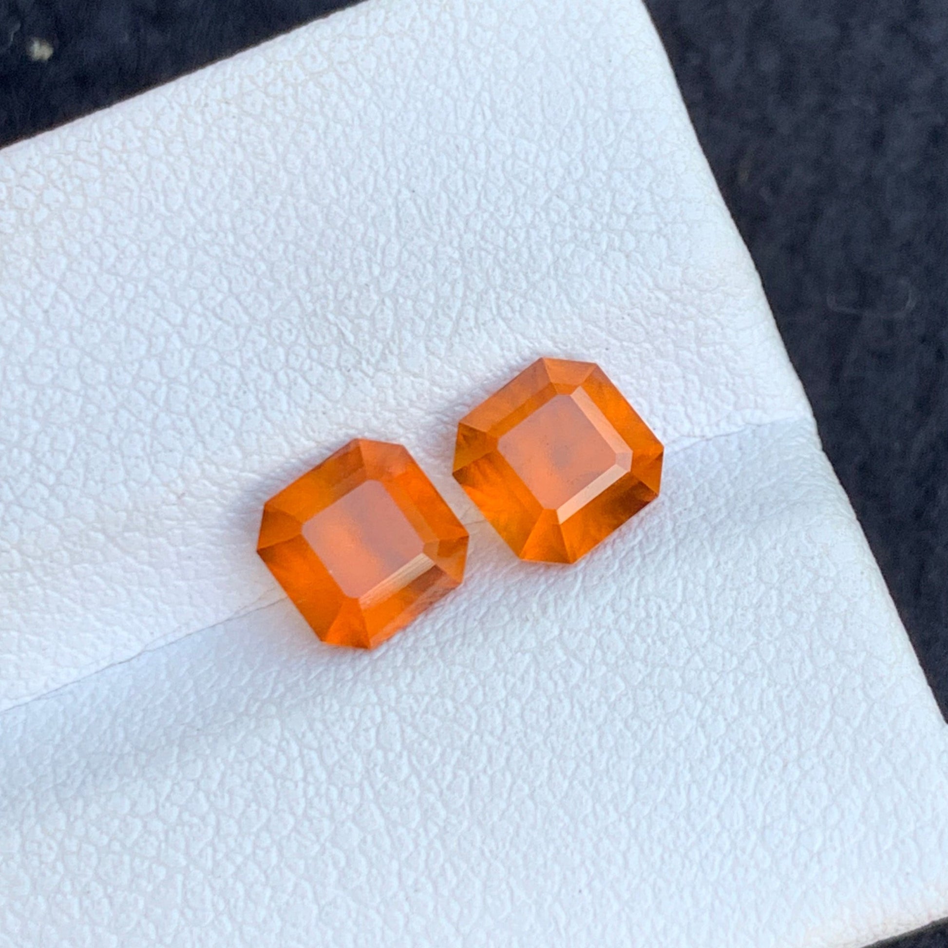 Red-Orange Hessonite Garnet Earrings Pair – Onestep Gems