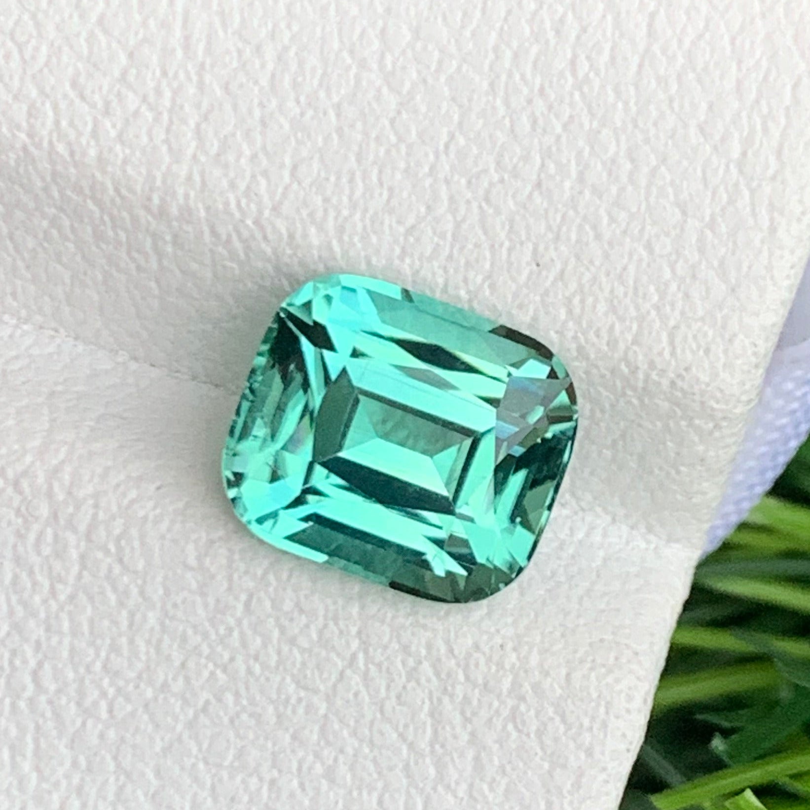Greenish Seafoam Tourmaline ring
Seafoam green blue tourmaline gemstone cushion shape
Rare Afghan tourmaline 3.30 carats loose gemstone