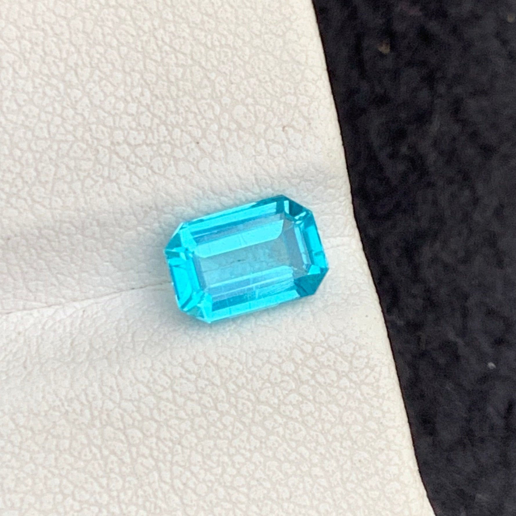 Blue Apatite
Sky Blue Apatite Faceted Stone Close Up