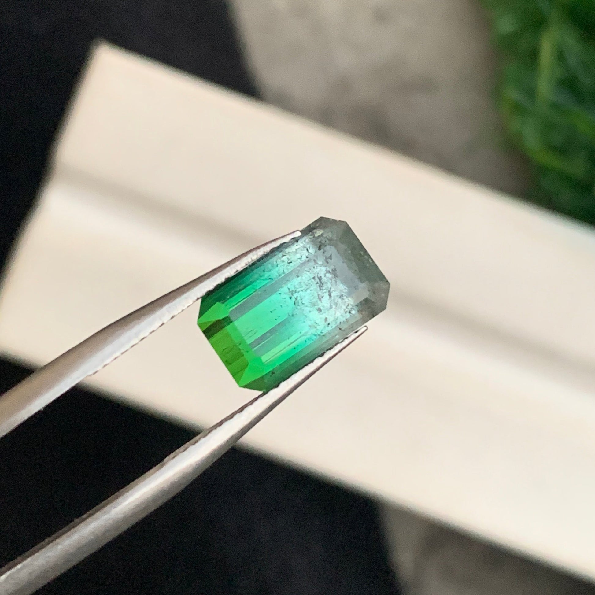 Untreated Afghan Tourmaline Emerald Cut