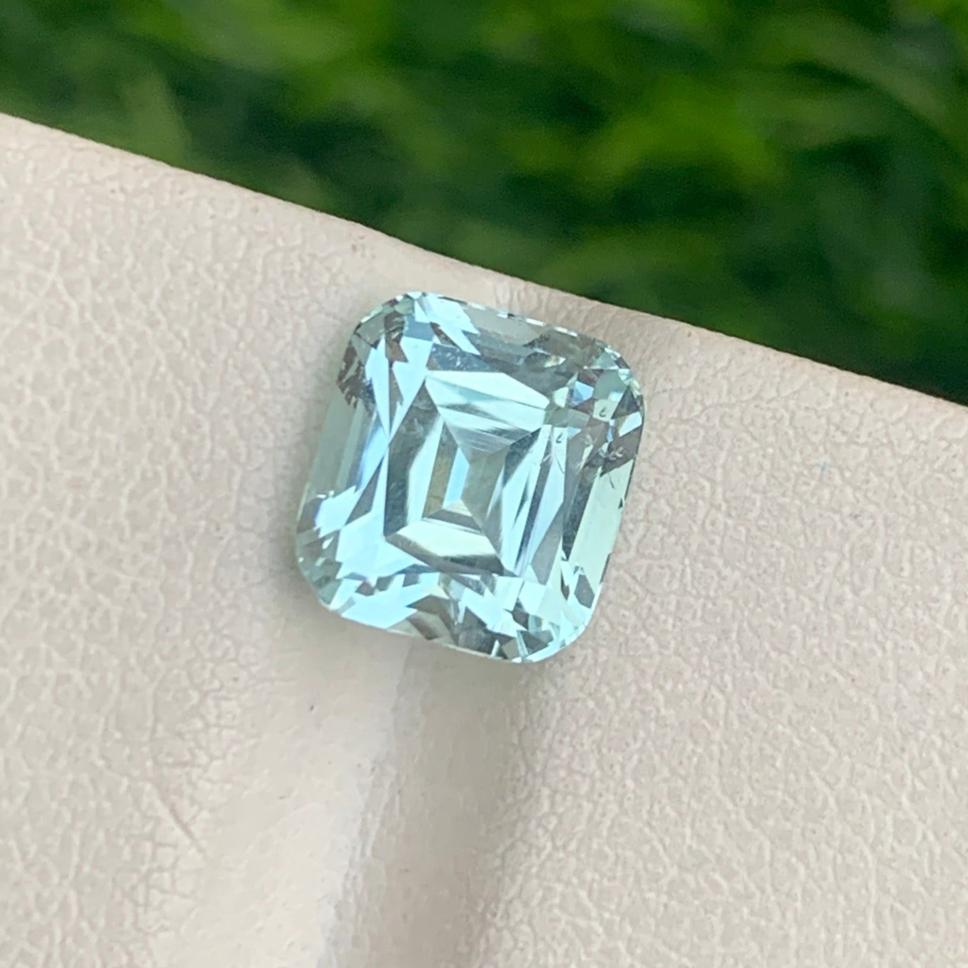 Untreated Aquamarine Cushion Cut Gem
