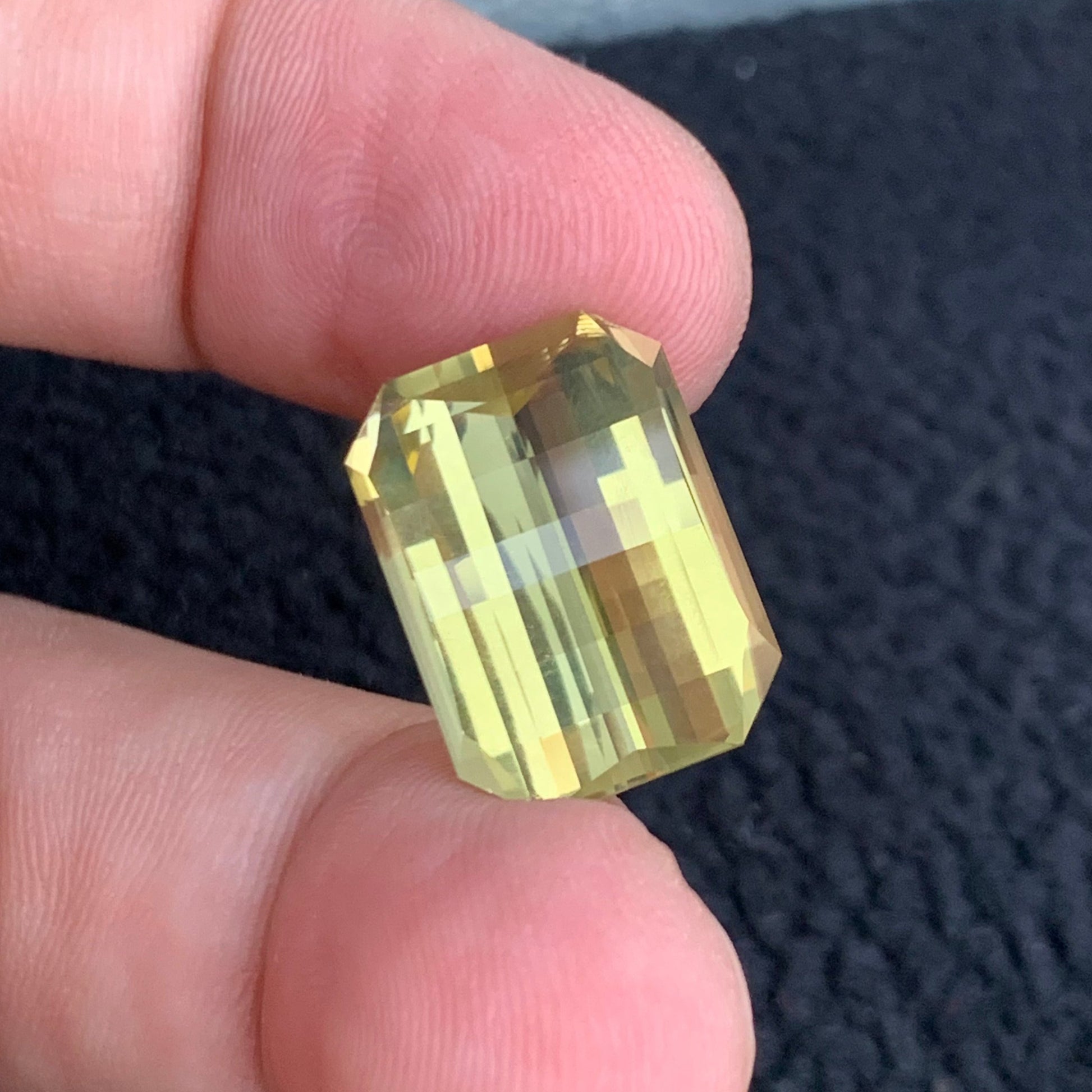 Untreated Lemon Quartz Pixel Cut Yellow Gemstone 16.70 Carats