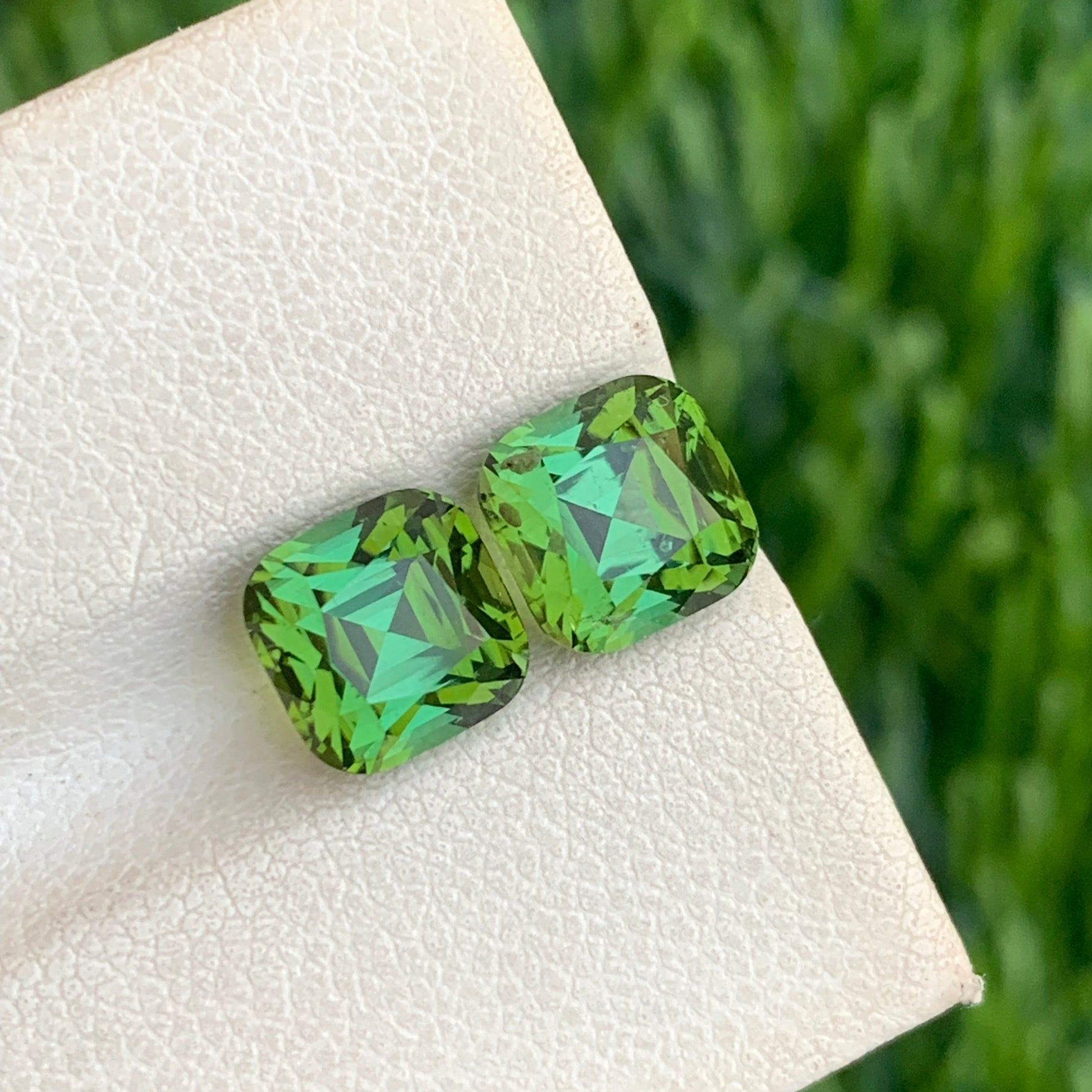 Untreated Tourmaline Pair Cushion Shape