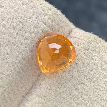 Untreated orange Spessartite garnet triangular shape African origin