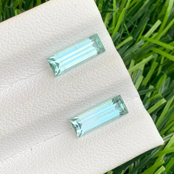 VVS tourmaline pair for earrings natural stones
2.45 carat tourmaline pair baguette cut loose gemstones
afghanistan tourmaline pair for custom jewelry