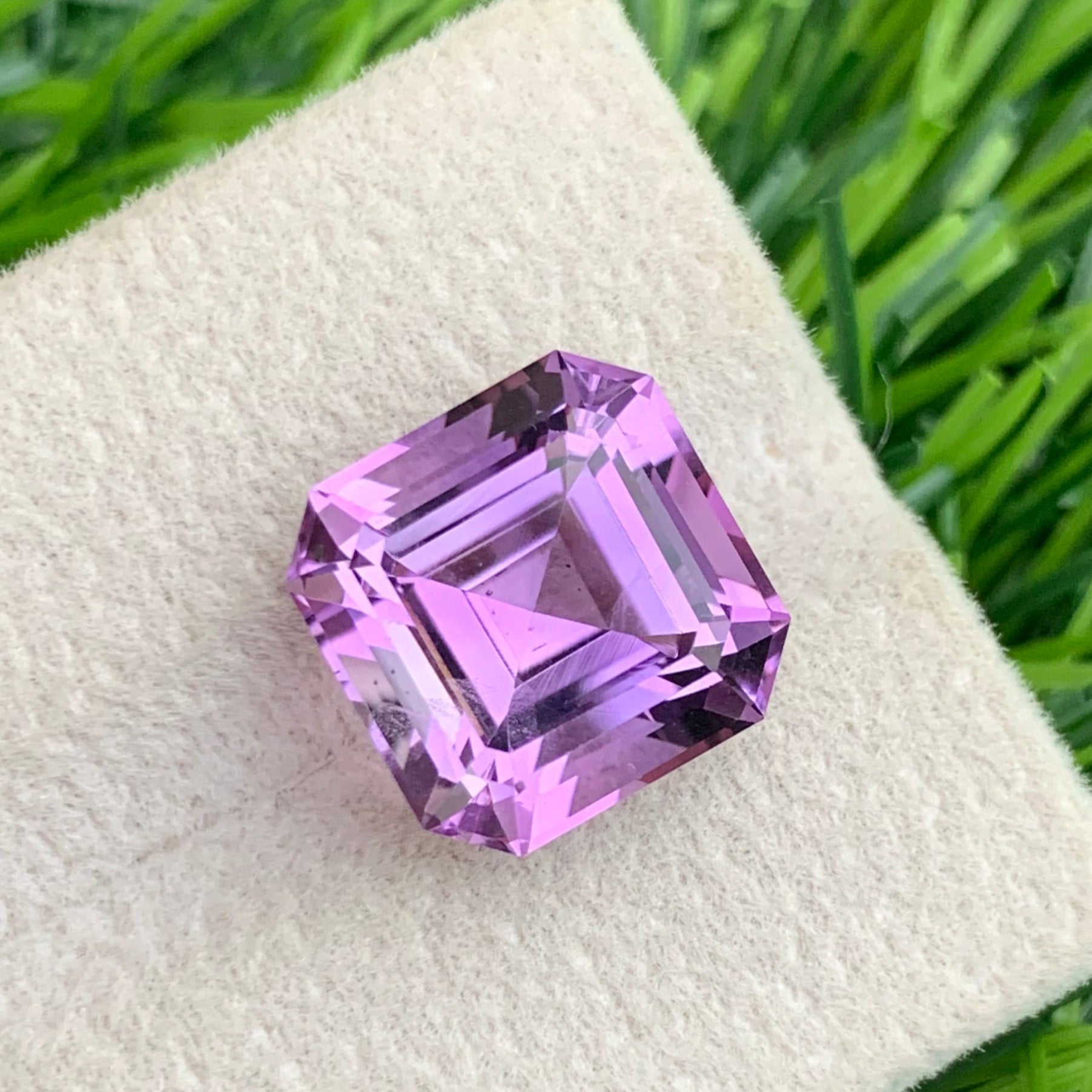 Natural Brazilian amethyst
Square step cut gemstone
Vintage style amethyst