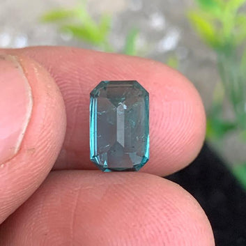 3.58 Carats Finest Quality Lagoon Tourmaline Gemstone With Scissor Shape from Afghanistan
