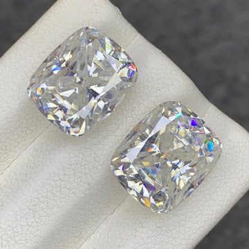 White Moissanite gemstone
White Moissanite earrings
White Long Cushion Shape Moissanite Gemstone Pair 12.70 Carats
12.70 Carats White Long Cushion Moissanite Pair