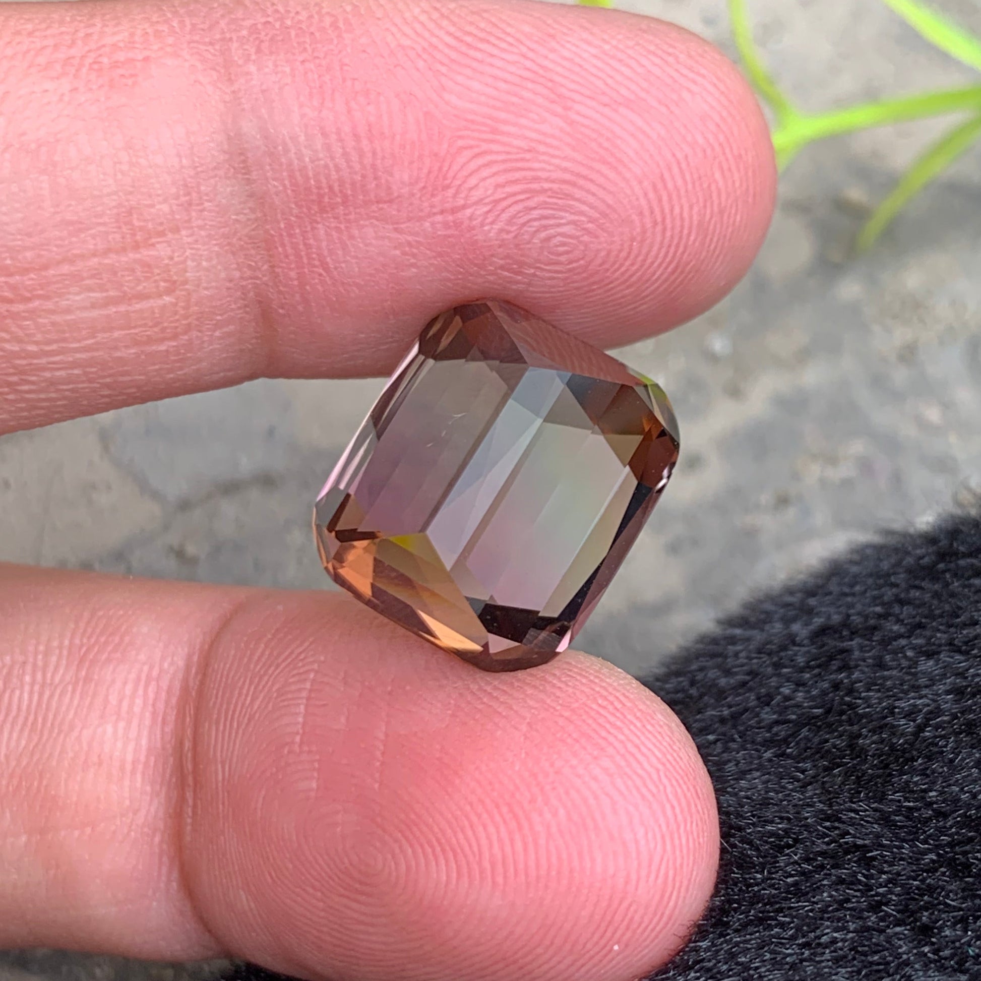 bi color tourmaline
afghan tourmaline luxury gemstone
cushion cut bicolor gemstone
rare dual color tourmaline