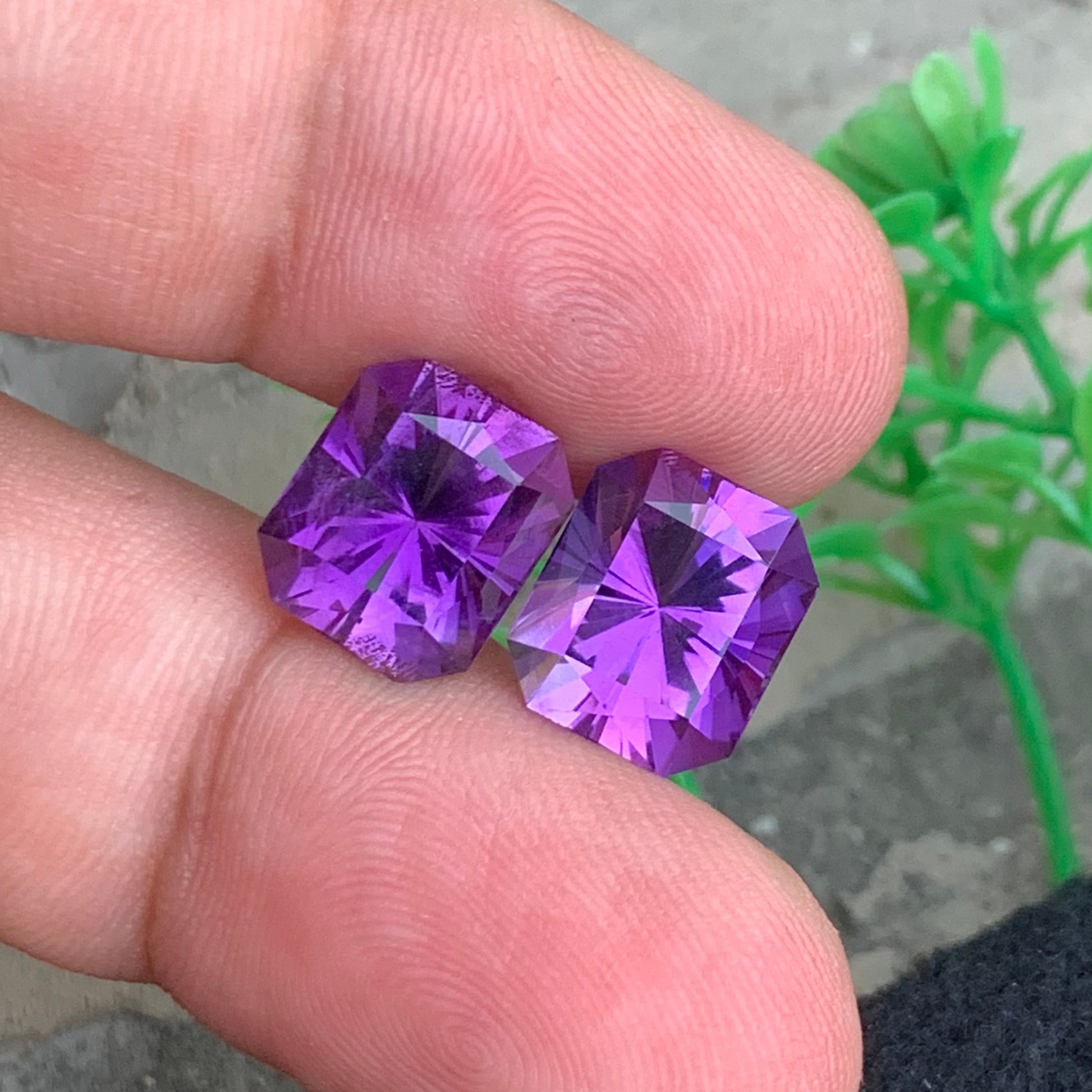 amethyst loose gemstones macro detail high clarity Brazil origin
matched amethyst pair for rings and pendants designer jewelry