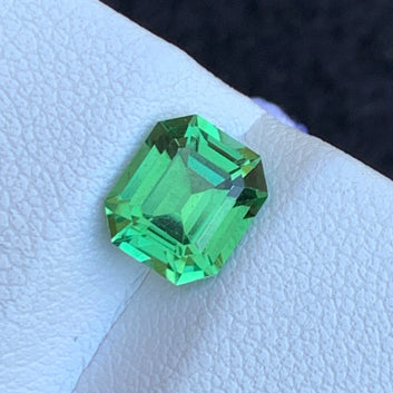 Apple Green Tourmaline – Stunning Emerald Cut from Afghanistan