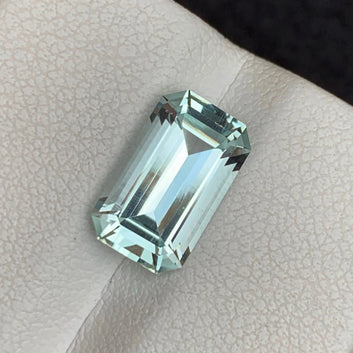 Aquamarine Sea Blue 3.15 Cts Emerald Cut from Pakistan – One Step Gems