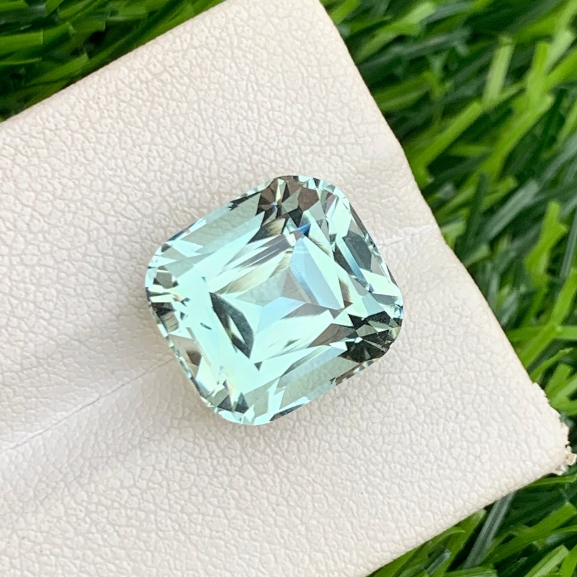 Carat Cushion-Cut Aquamarine Gemstone – Natural, Untreated