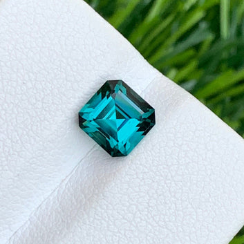 Discover the Natural Beauty of a Teal Blue Tourmaline – Asscher Cut 1.50 Carats