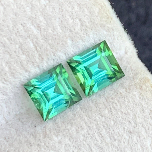Bluish Green Tourmaline gemstone
Bluish Green Tourmaline pair