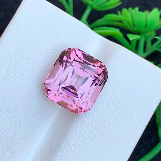 Pink Bubblegum Tourmaline, Cushion Cut 7.95 Carats – Exquisite Gemstone from Afghanistan