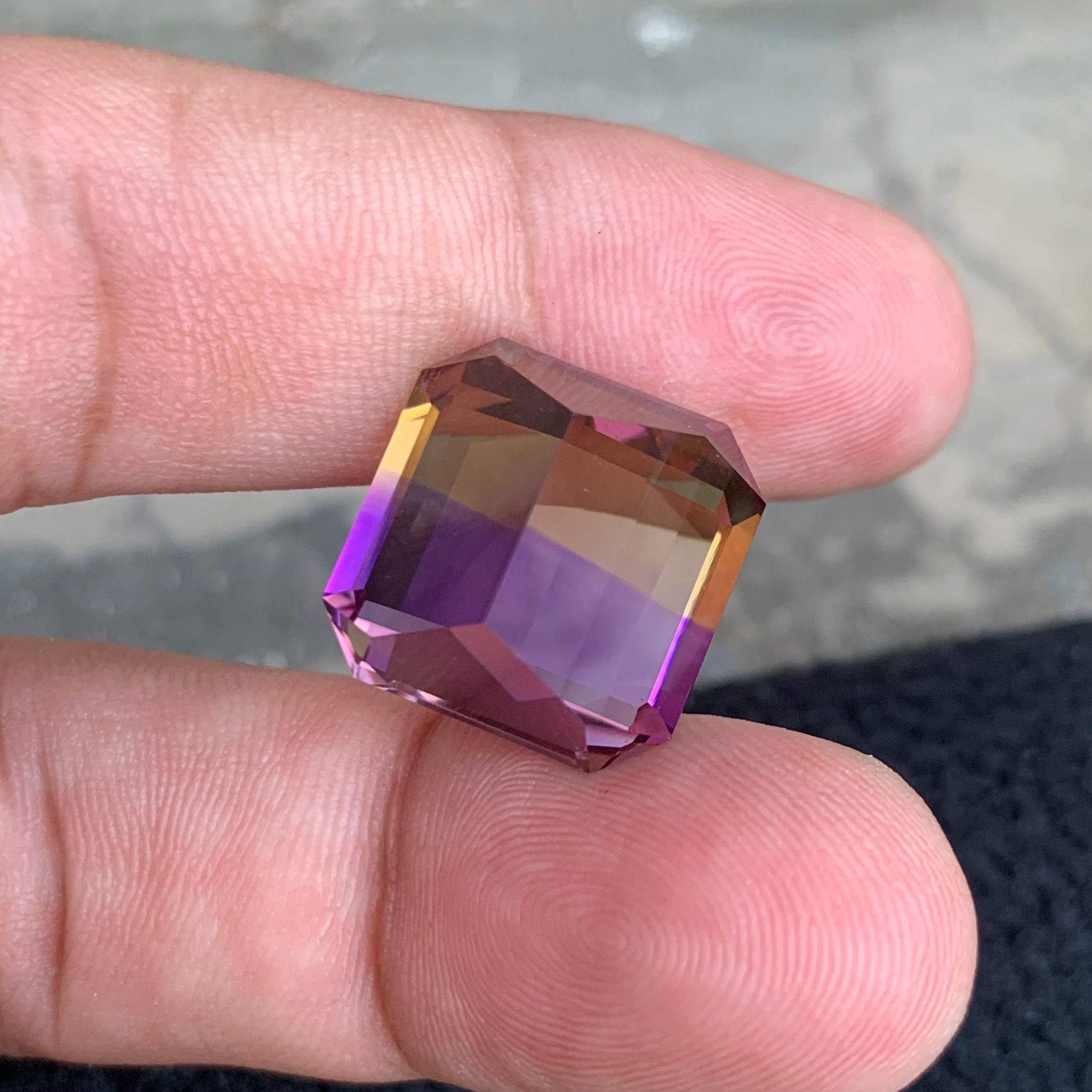 collector quality Brazilian ametrine gemstone
untreated natural ametrine gemstone detail