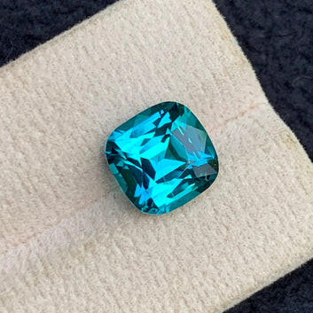  Lagoon Tourmaline ring
 Lagoon Tourmaline necklace
cushion cut neon blue tourmaline from Afghanistan
4.50 carat natural blue green tourmaline gemstone