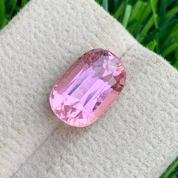 cushion cut pink tourmaline close up
bubblegum pink tourmaline gemstone
