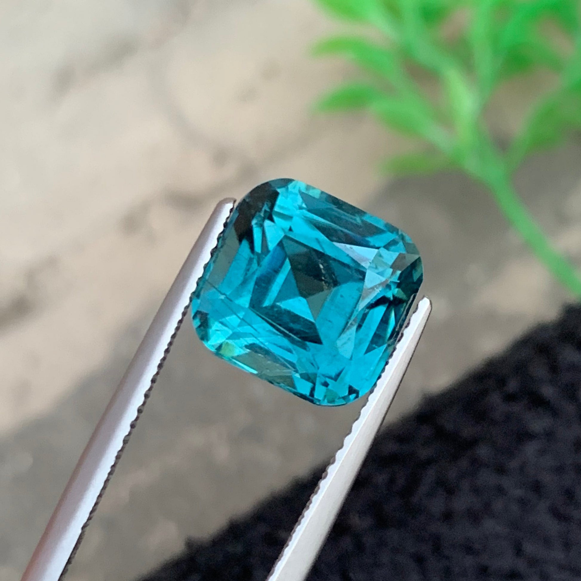 Blue Tourmaline 
Blue Tourmaline jewelry
Blue Tourmaline ring
deep blue tourmaline cushion cut stone
6.50 carat blue tourmaline VVS clarity