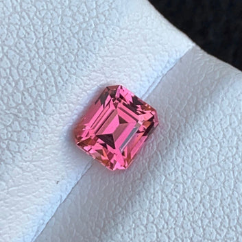 Natural Deep Pink Afghan Tourmaline, Emerald Cut - 0.85 Carats