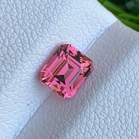 Natural Deep Pink Afghan Tourmaline, Emerald Cut - 0.85 Carats