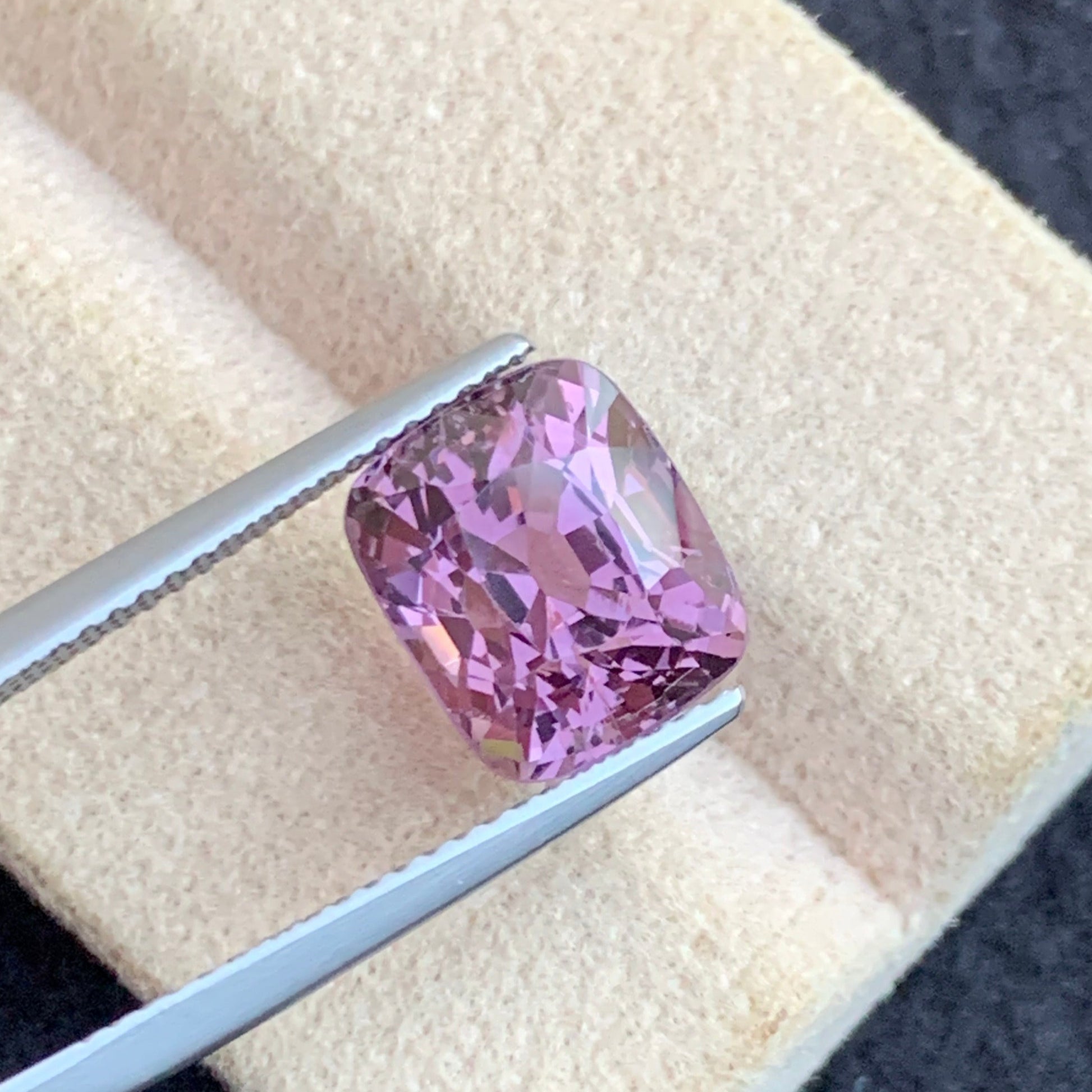 fine Sri Lankan spinel close up view
natural pink purple spinel luxury loose gemstone