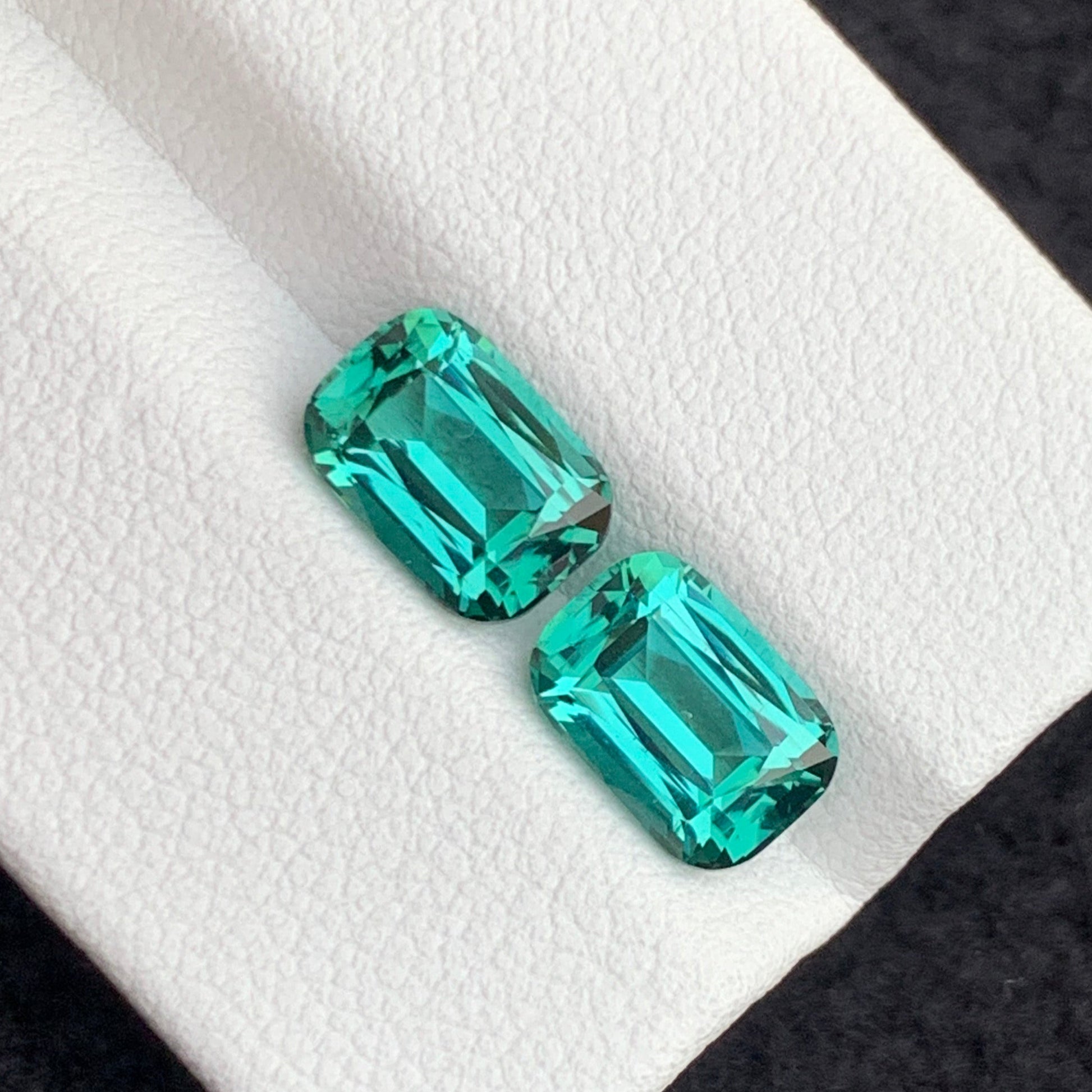 fine quality lagoon tourmaline pair for custom jewelry
matched tourmaline gemstone pair elegant jewelry design